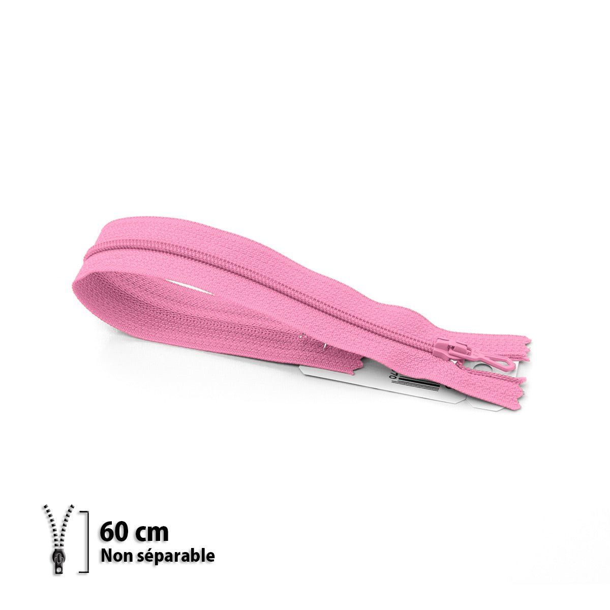 Fermeture éclair / Zip / tirette classique couleur cyclamen