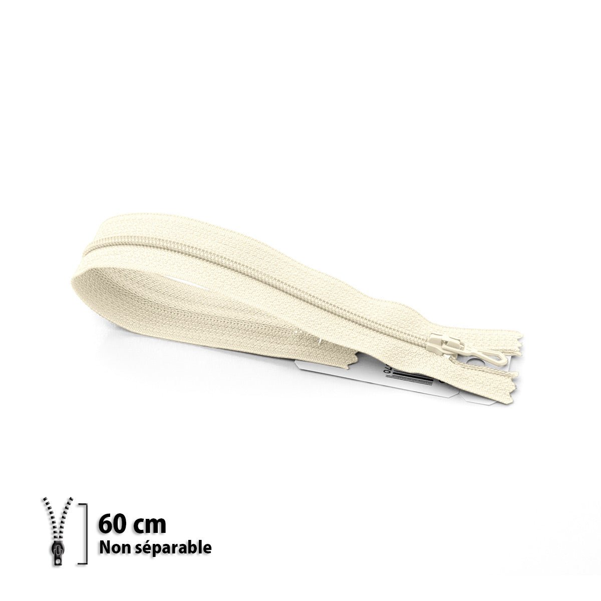 Fermeture éclair / Zip / tirette classique ivoire