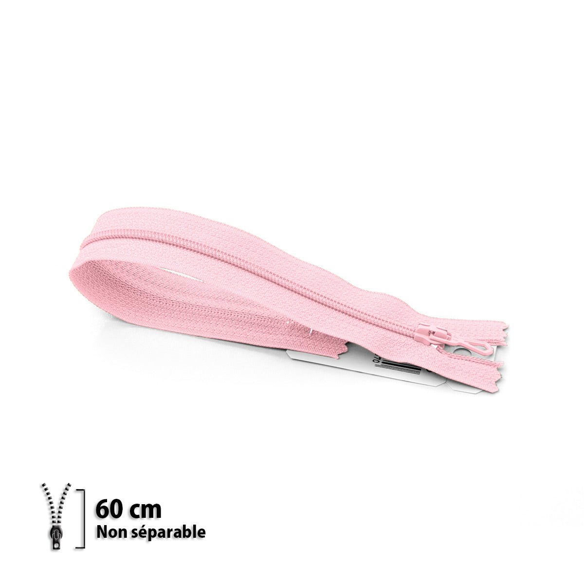 Fermeture éclair / Zip / tirette classique rose