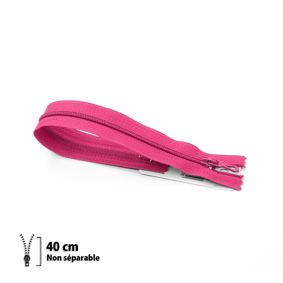 Fermeture éclair / Zip / tirette classique rose vif