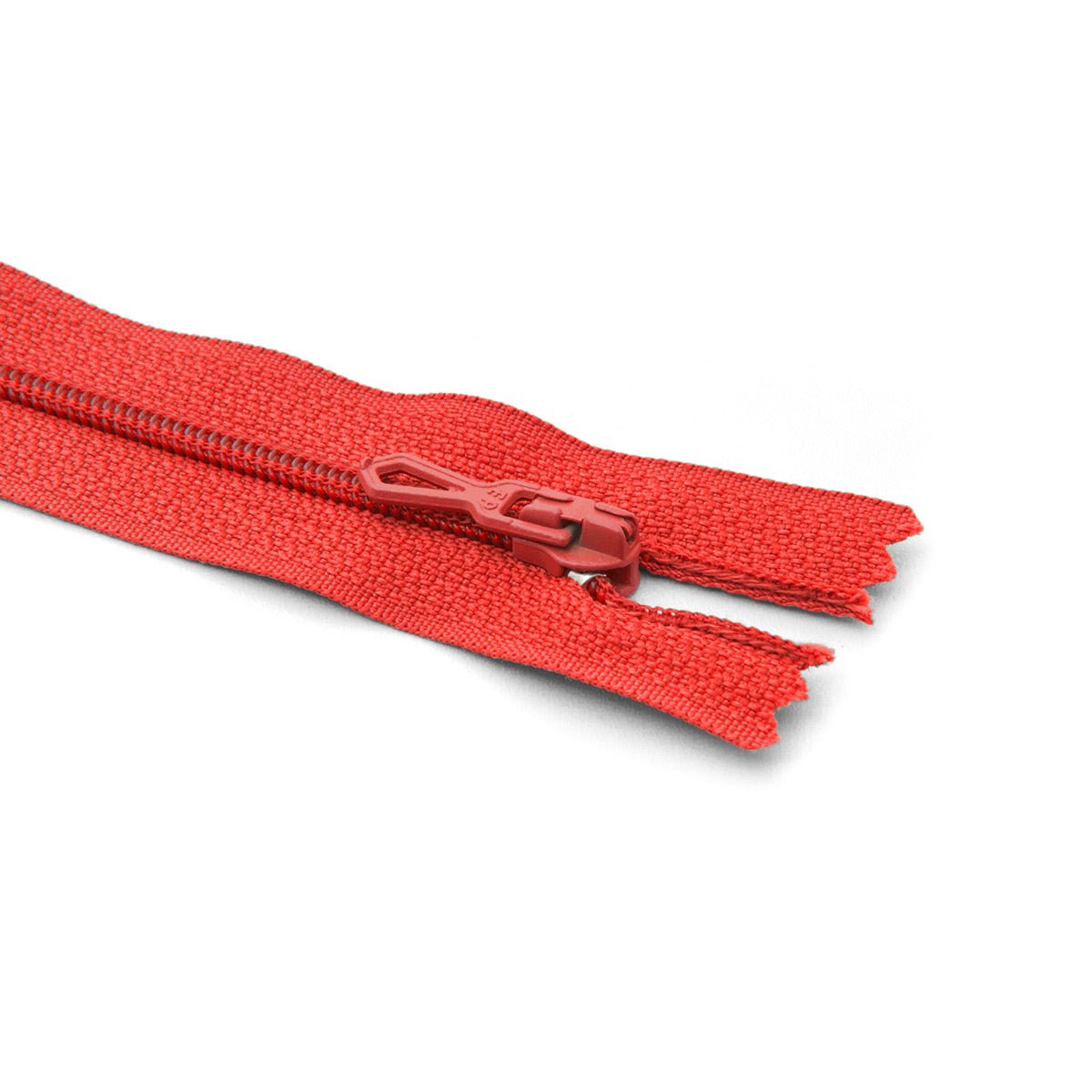 Fermeture éclair / Zip / tirette classique rouge vermillon
