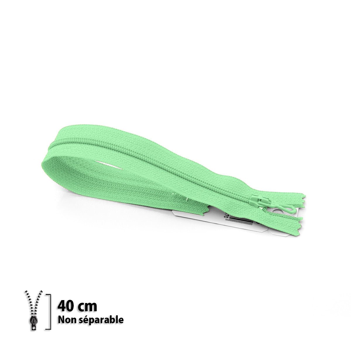 Fermeture éclair / Zip / tirette classique vert nil
