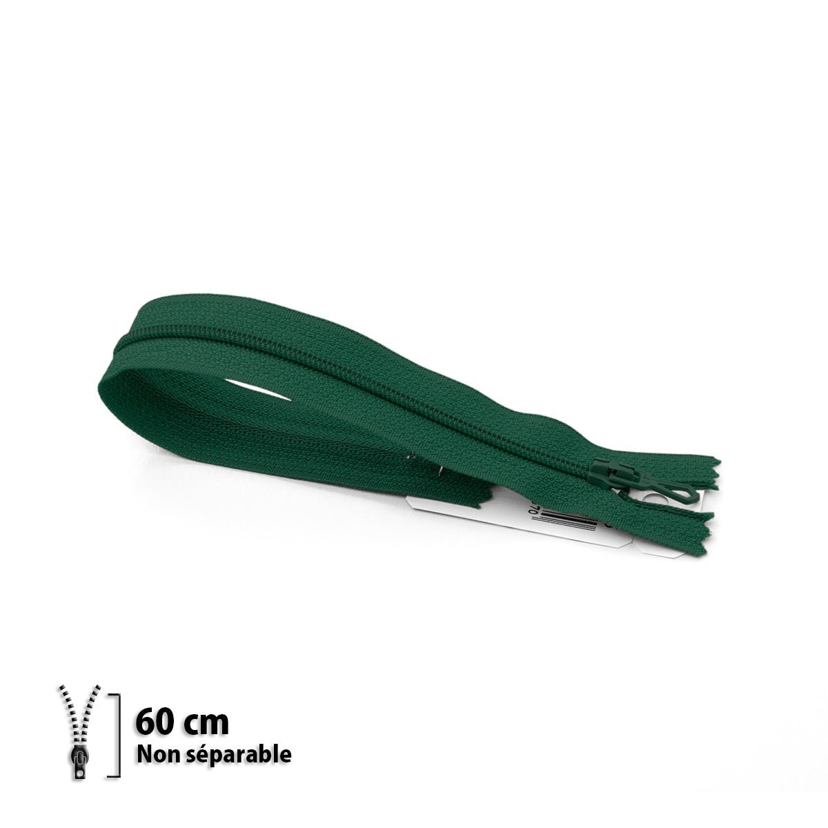 Fermeture éclair / Zip / tirette classique vert sapin
