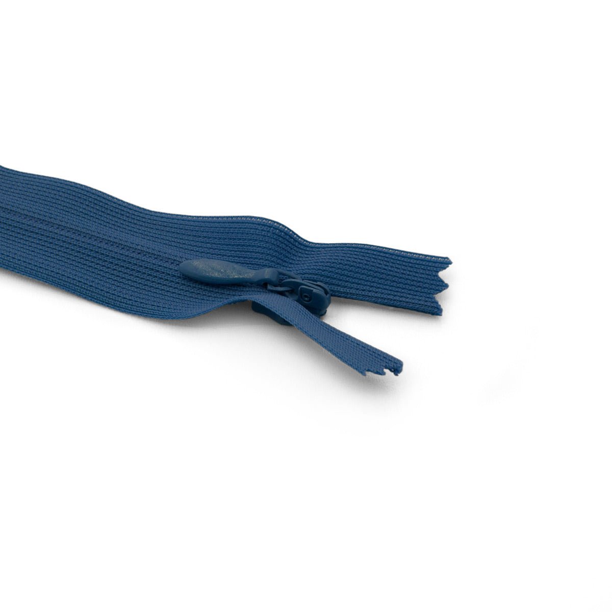 Fermeture éclair / Zip / tirette invisible bleu bugatti