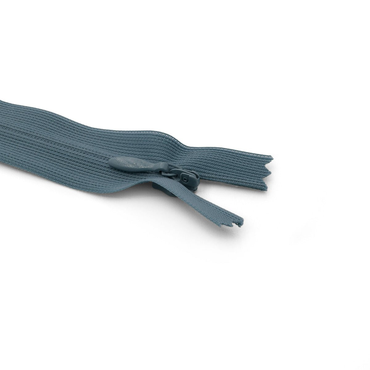 Fermeture éclair / Zip / tirette invisible bleu gris