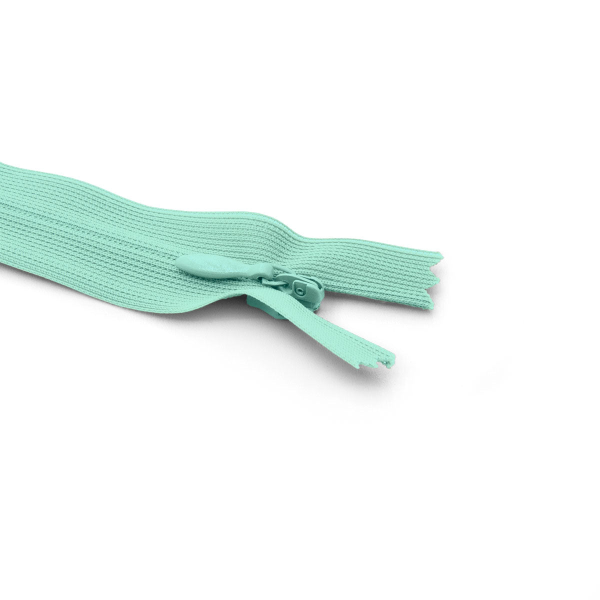 Fermeture éclair / Zip / tirette invisible couleur vert amande