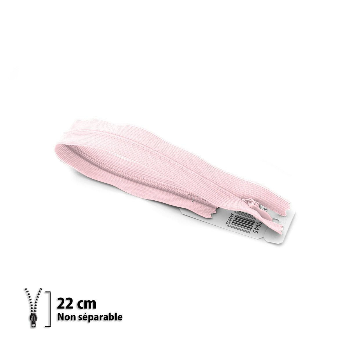 Fermeture éclair / Zip / tirette invisible rose