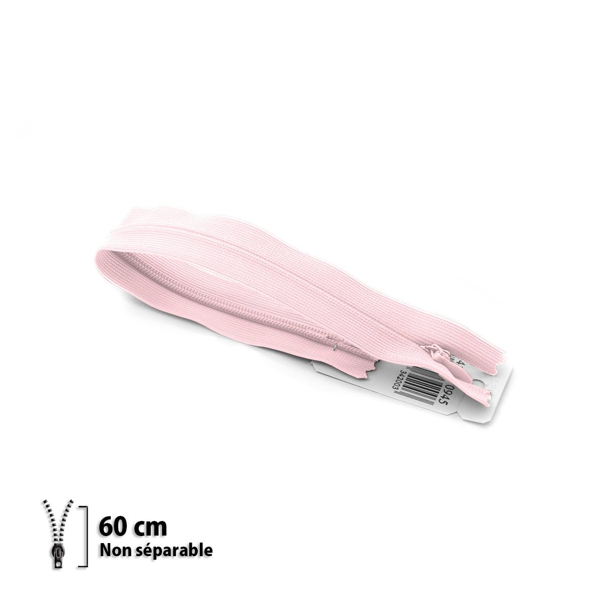 Fermeture éclair / Zip / tirette invisible rose