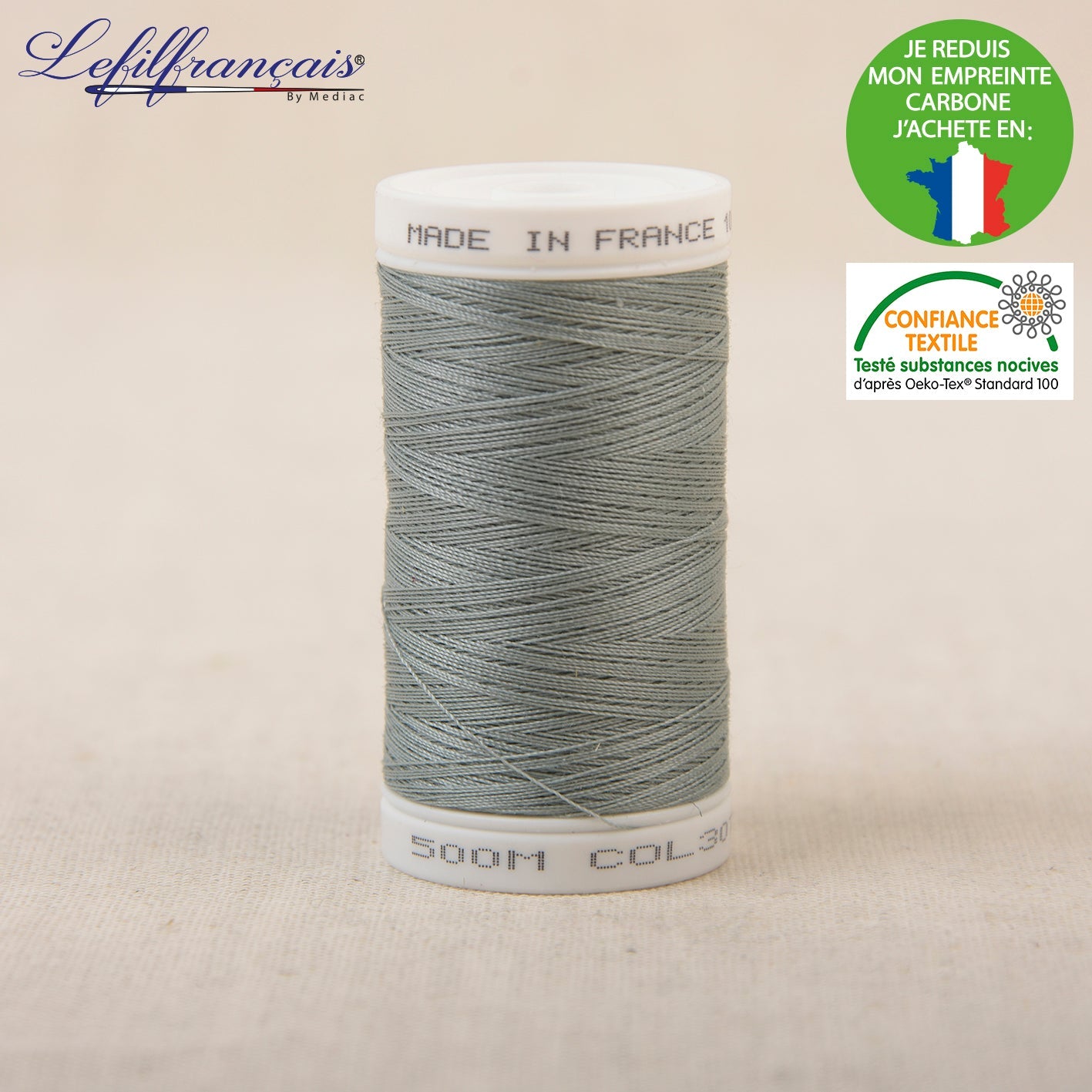 Fil à coudre bleu - 500 mètres