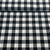 Tissu Flanelle de Coton Carreaux noir et blanc