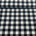 Tissu Flanelle de Coton Carreaux noir et blanc