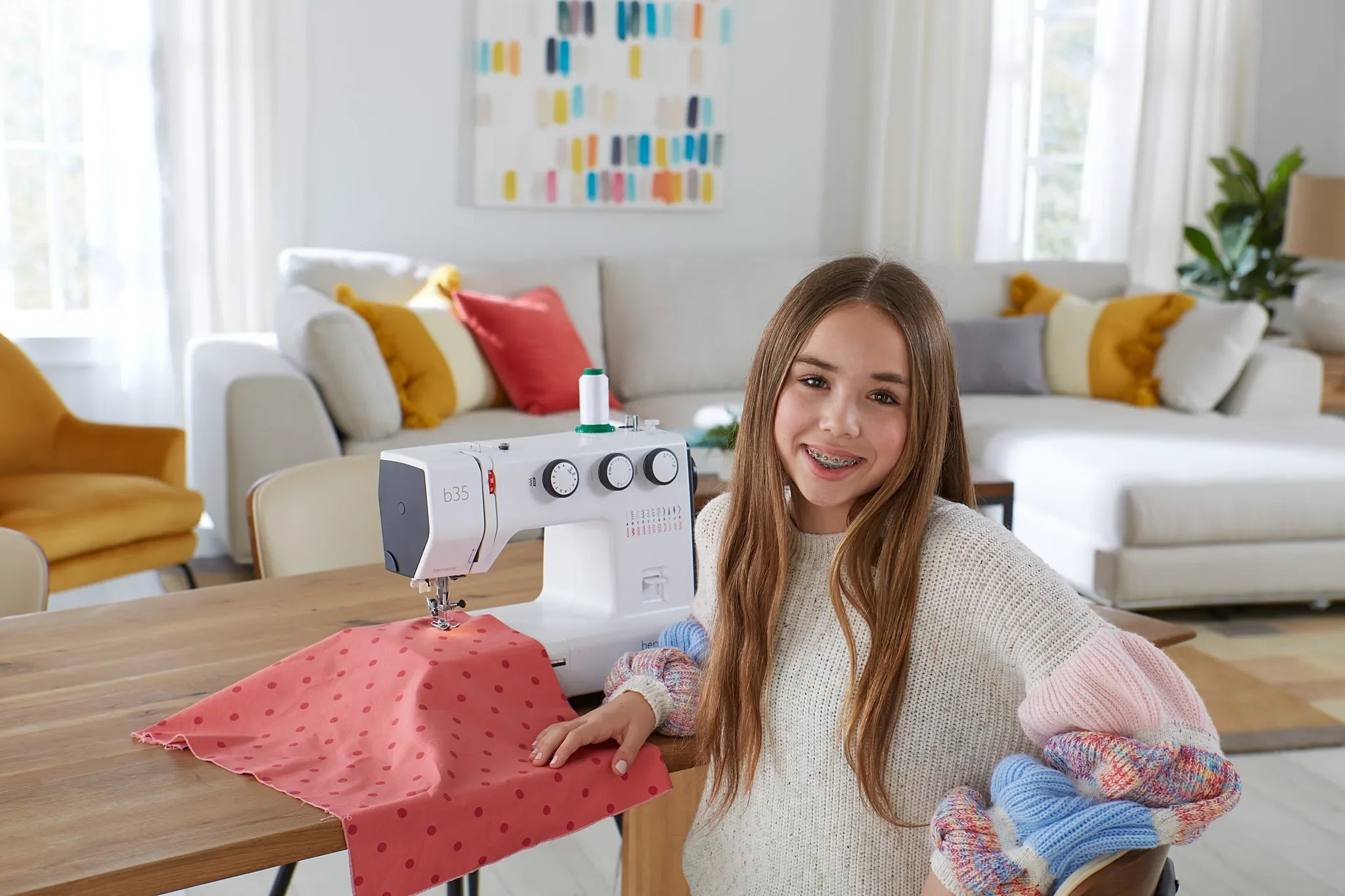 Machine à coudre bernette 38 — en situation