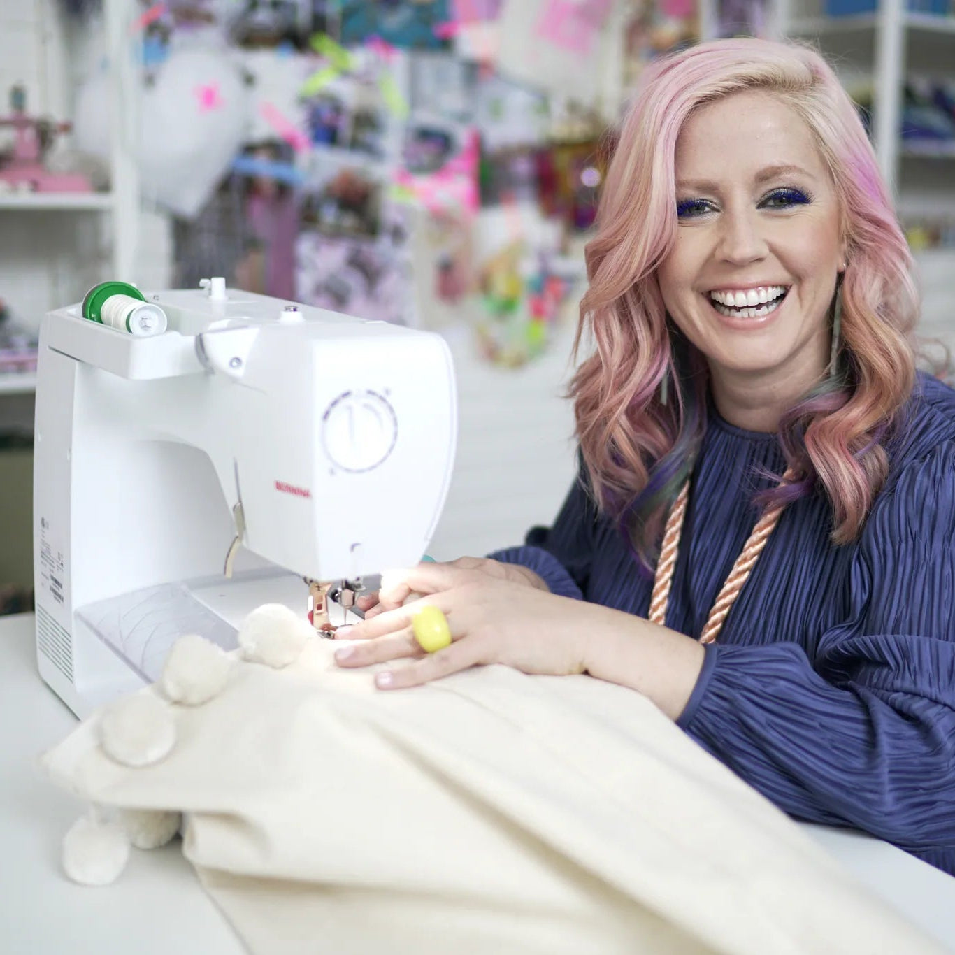Machine à coudre BERNINA 475 QE — projet Tiffany Pratt