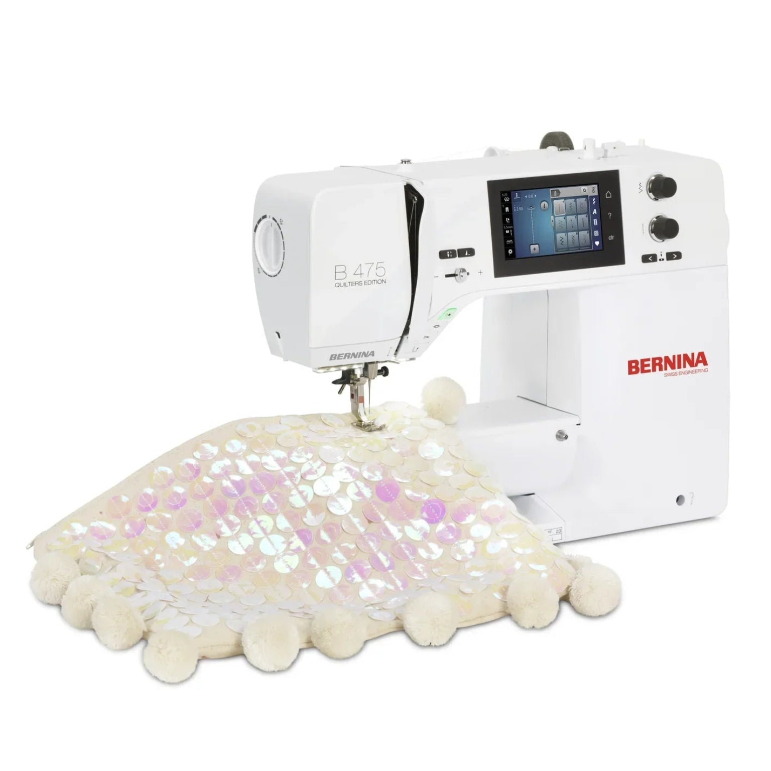 Machine à coudre BERNINA 475 QE — vue machine en situation