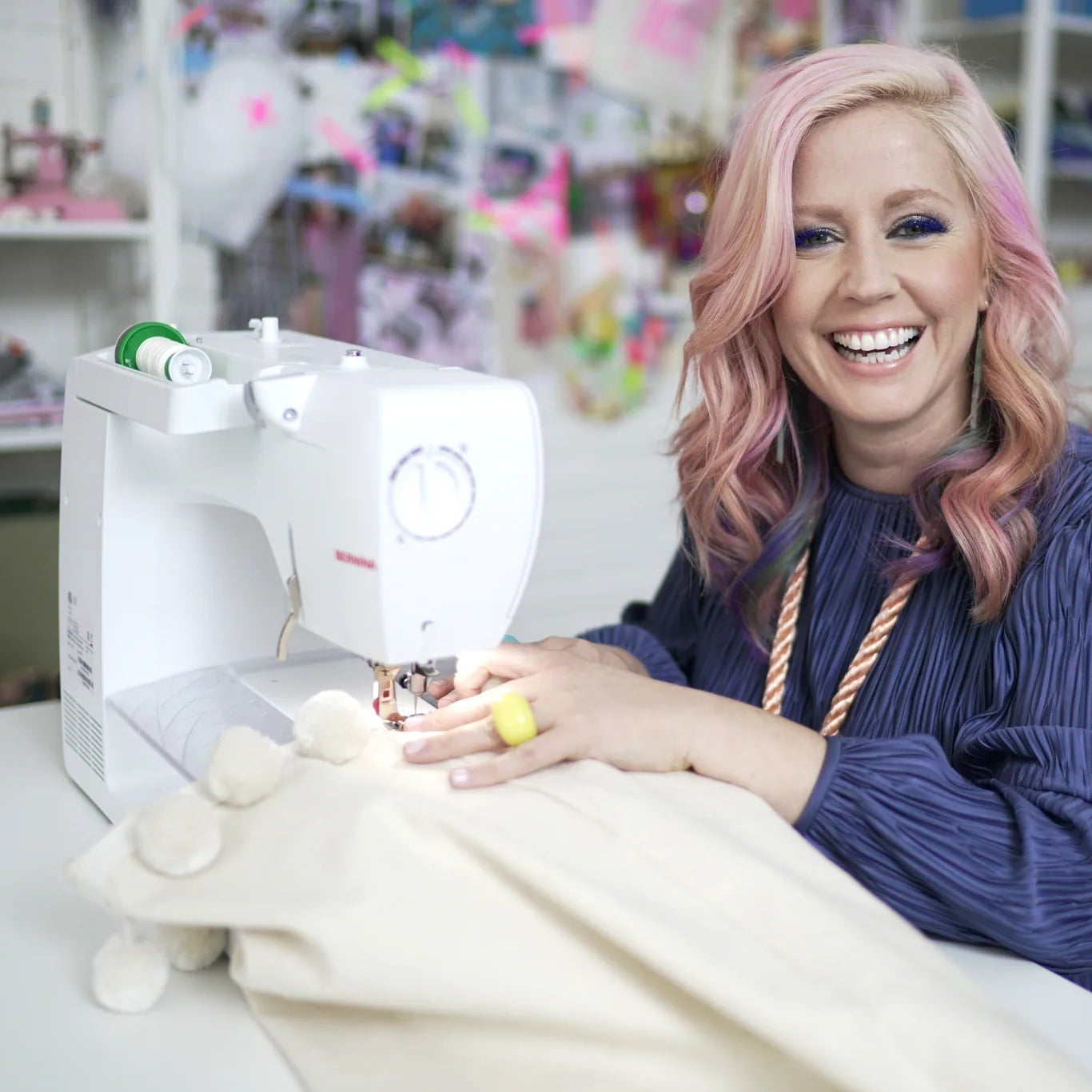 Machine à coudre BERNINA 480 — projet Tiffany Pratt
