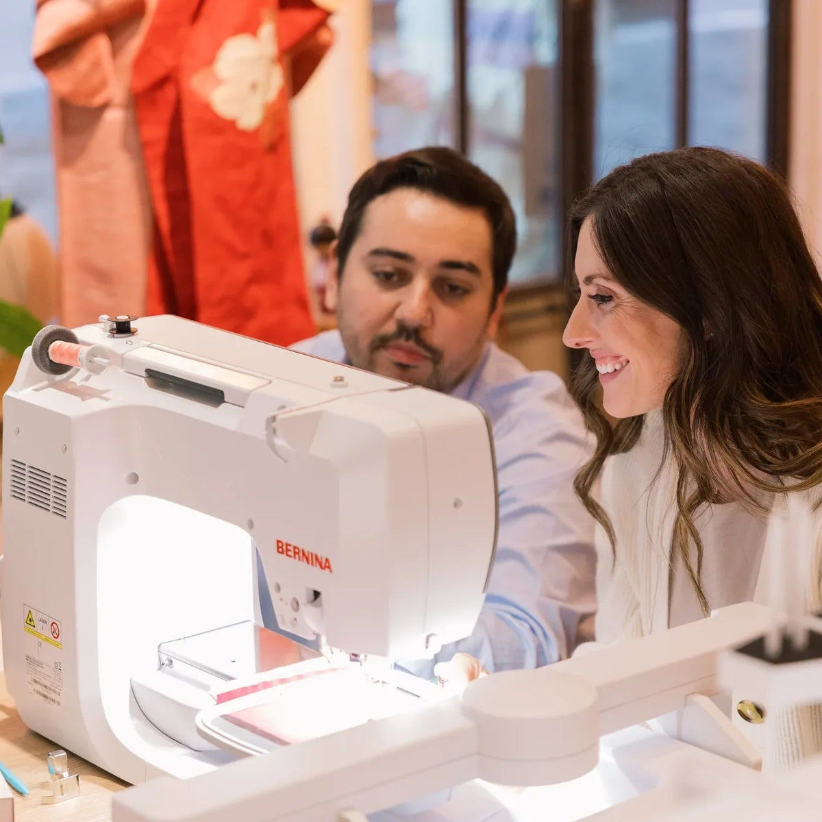 Machine à coudre et à broder BERNINA 770 QE PRO — en situation, atelier de quilting