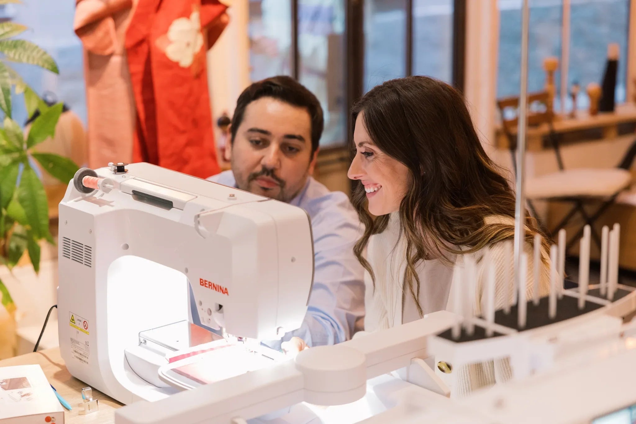 Machine à coudre et à broder BERNINA 770 QE PRO — en situation, atelier de quilting