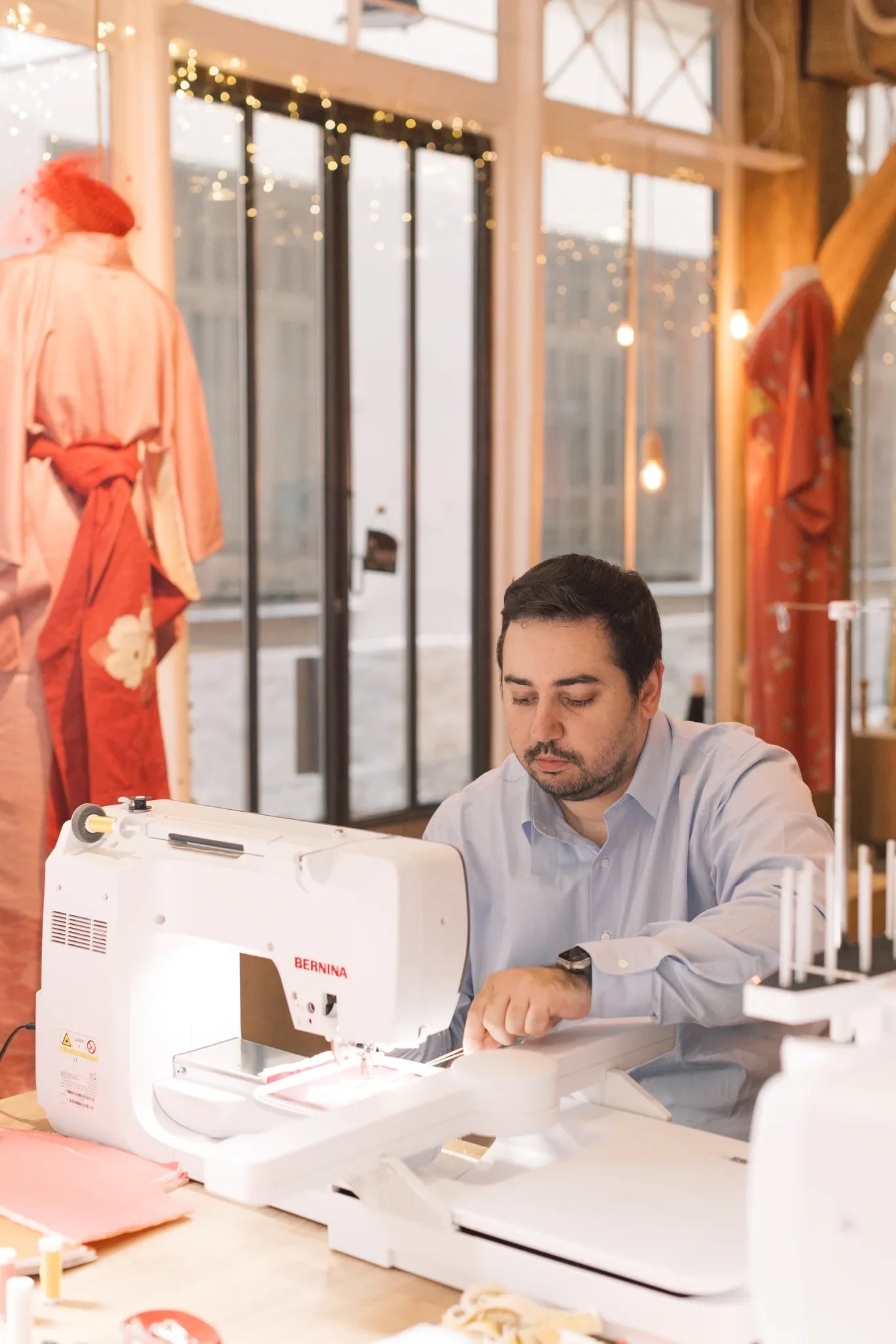 Machine à coudre et à broder BERNINA 770 QE PRO — en situation, atelier de quilting