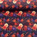 Tissu matelassé velours fleurs