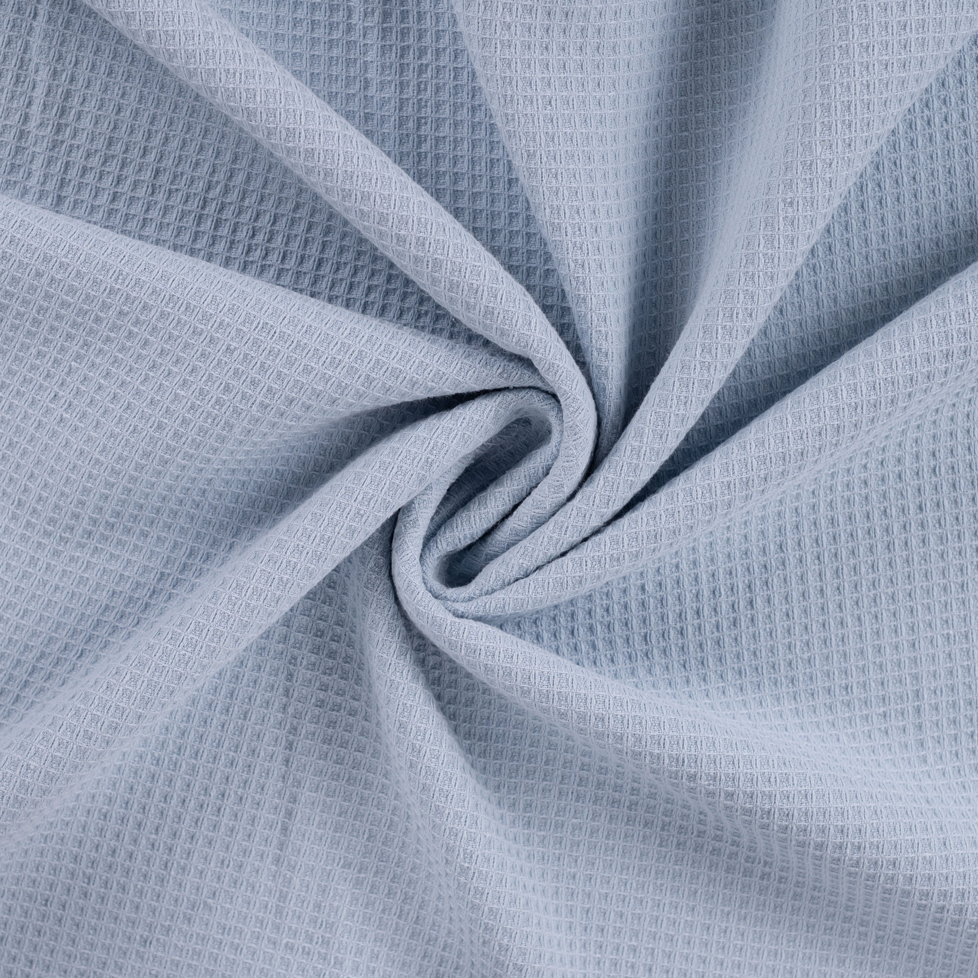 Tissu nid d’abeille doublé d’éponge bleu clair