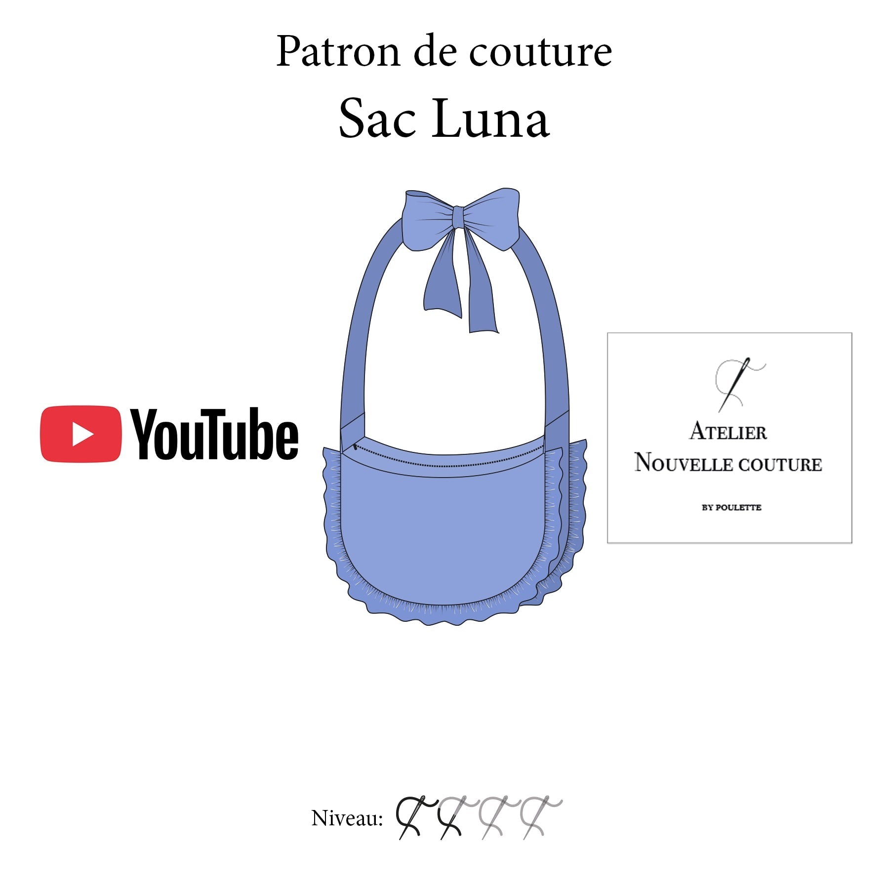 Patron de couture - Sac Luna - Le sac demi - lune moderne et tendance