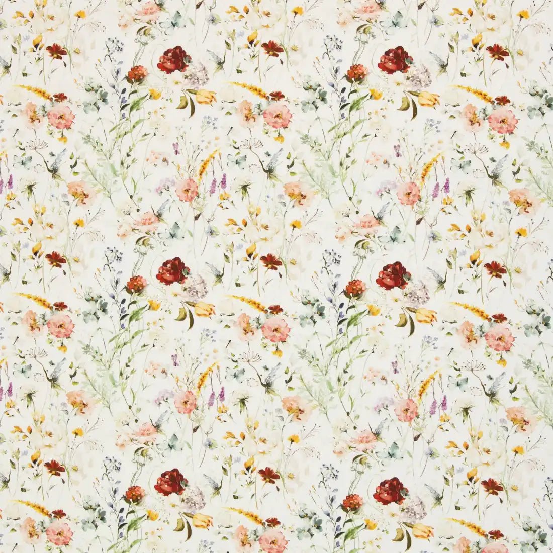 Popeline Fleurs d’Époque – Élégance Florale et Style Rétro