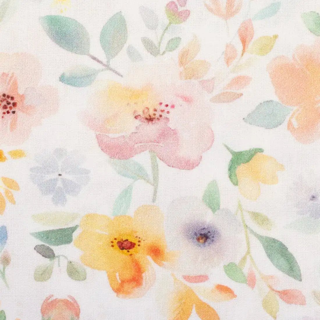 Popeline Fleurs Pastel – Tissu Poétique et Aquarellé
