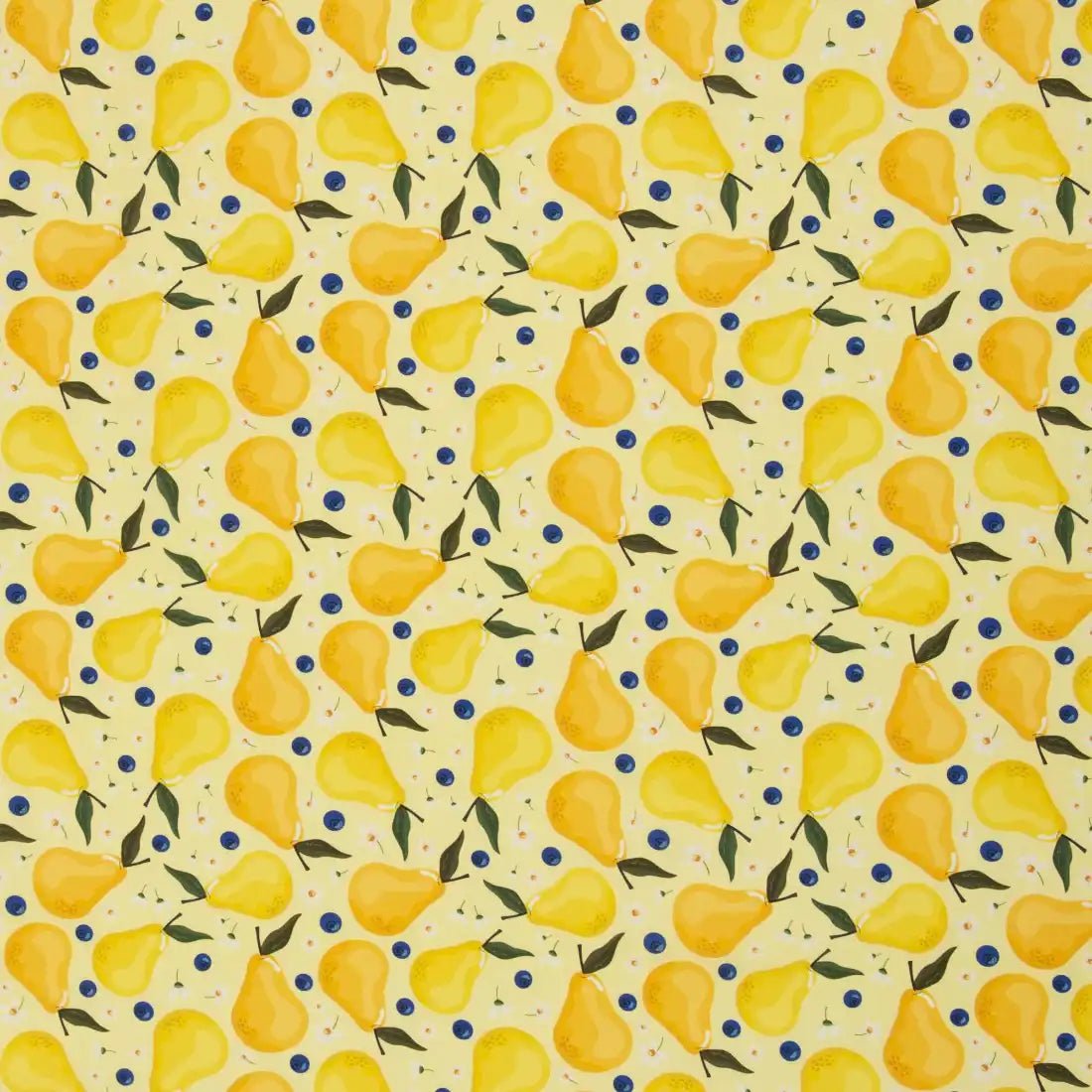 Popeline Poire Jaune – Tissu Gourmand et Estival