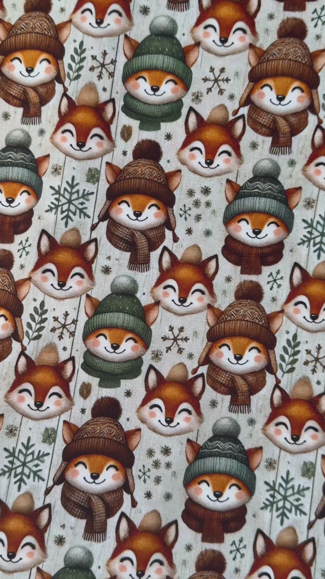 Tissu Jersey Renard Hivernal Enchanté 