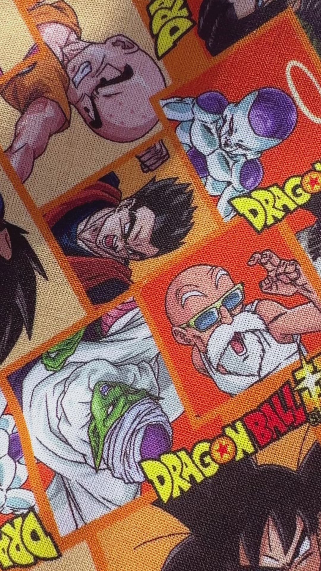 Tissu Popeline Dragon Ball Z - Héros en Action