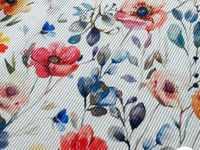 Tissu Jersey Coton Rib Coquelicot