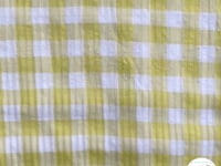 Tissu Seersucker vichy jaune