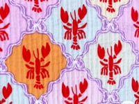 Tissu Coton surpiqué homard