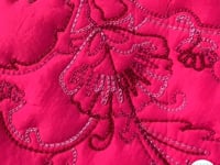 Tissu matelassé fuchsia
