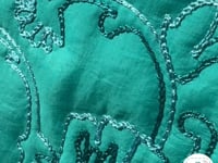Tissu matelassé turquoise