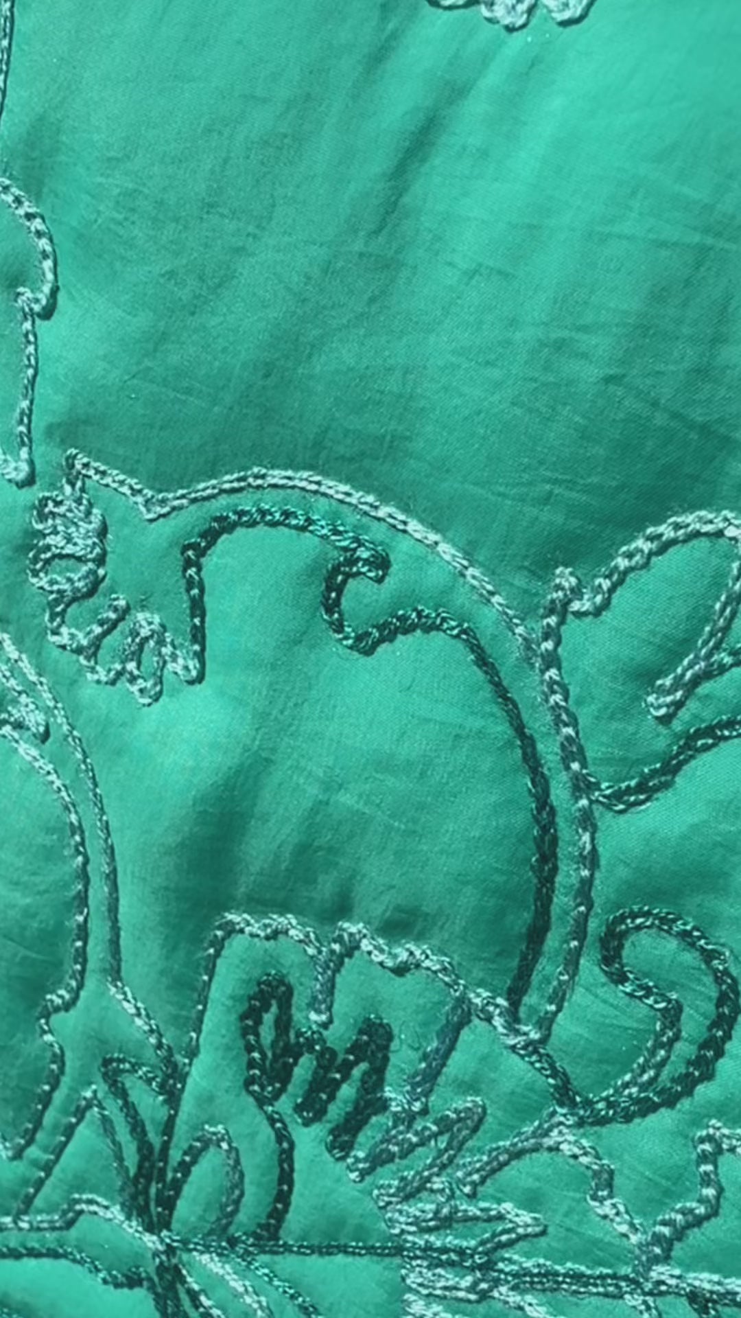 Tissu matelassé turquoise