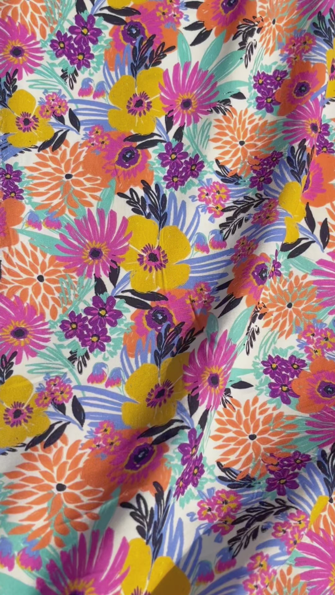 Viscose Fleurs Métropolitaines – Couleurs Éclatant