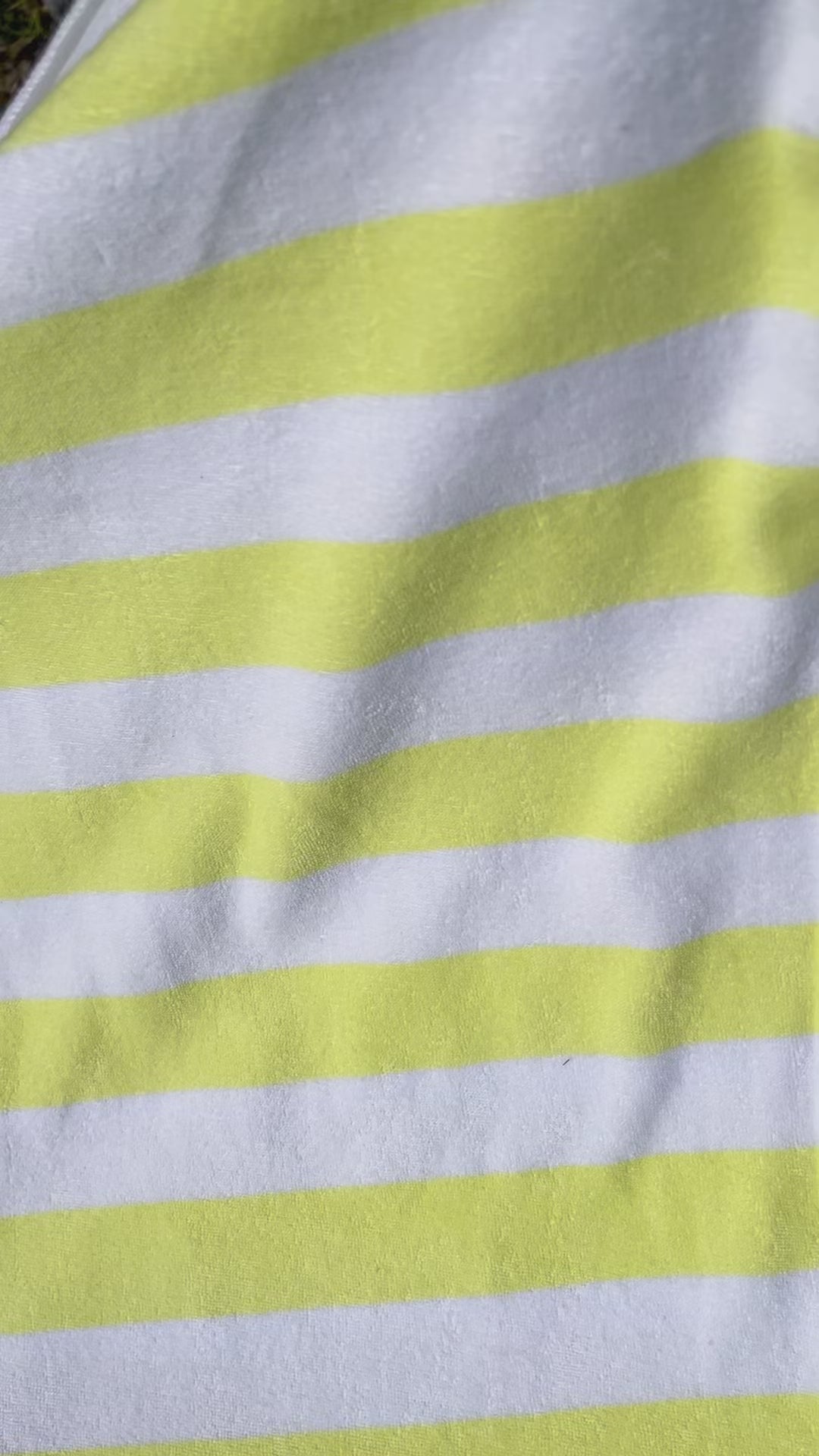 Tissu French Terry micro éponge ligné jaune