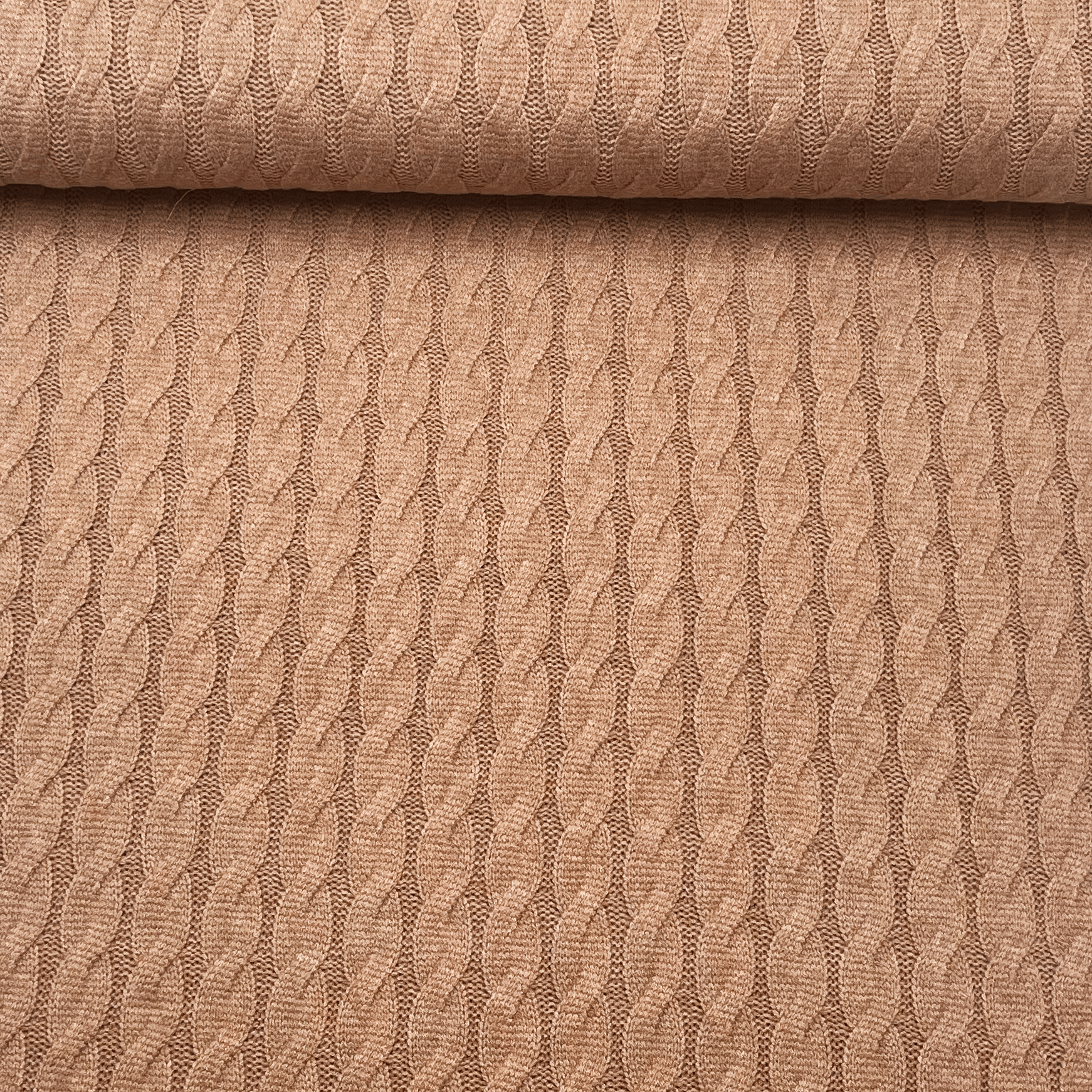 Tissu Maille Torsadée Rouille
