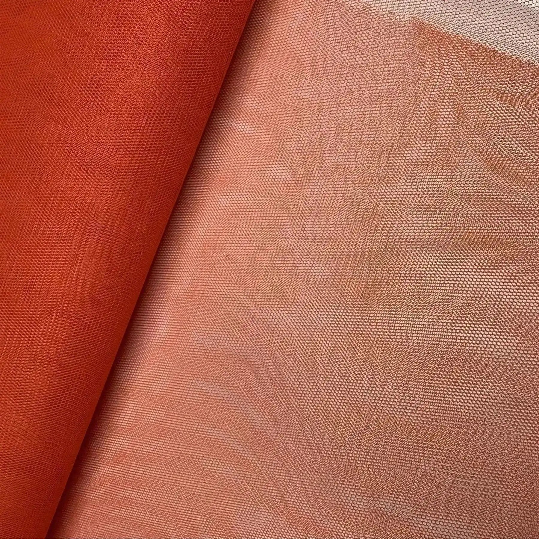 Tissu tulle orange fluo