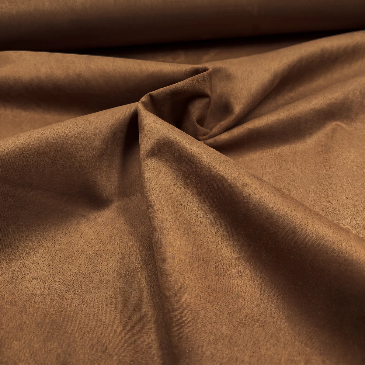 Suédine stretch camel effet daim drapée