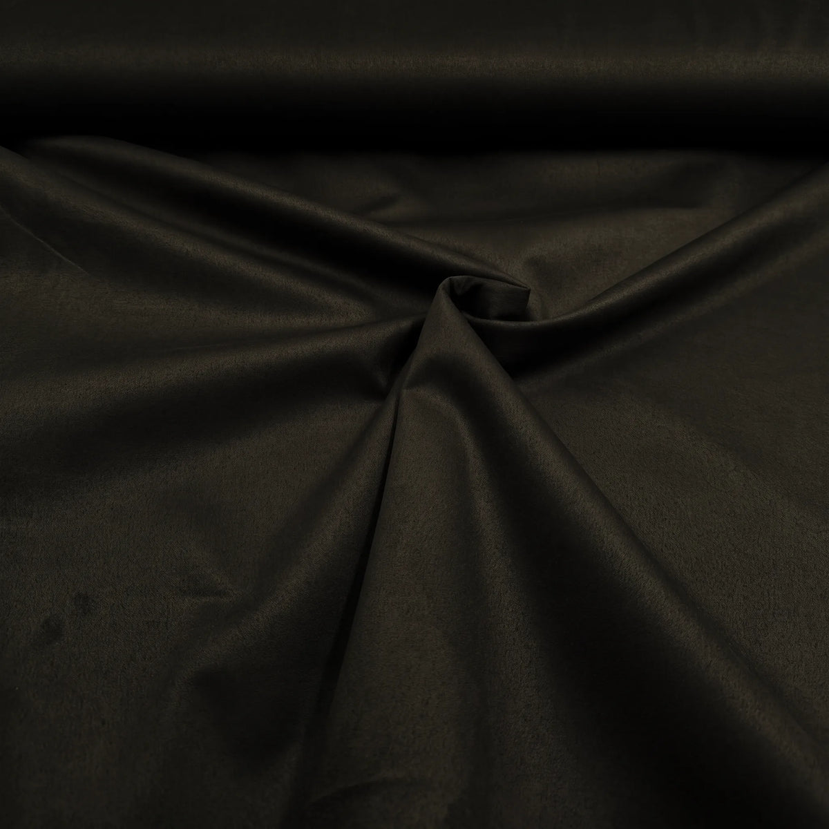 Suédine stretch kaki foncé drapée