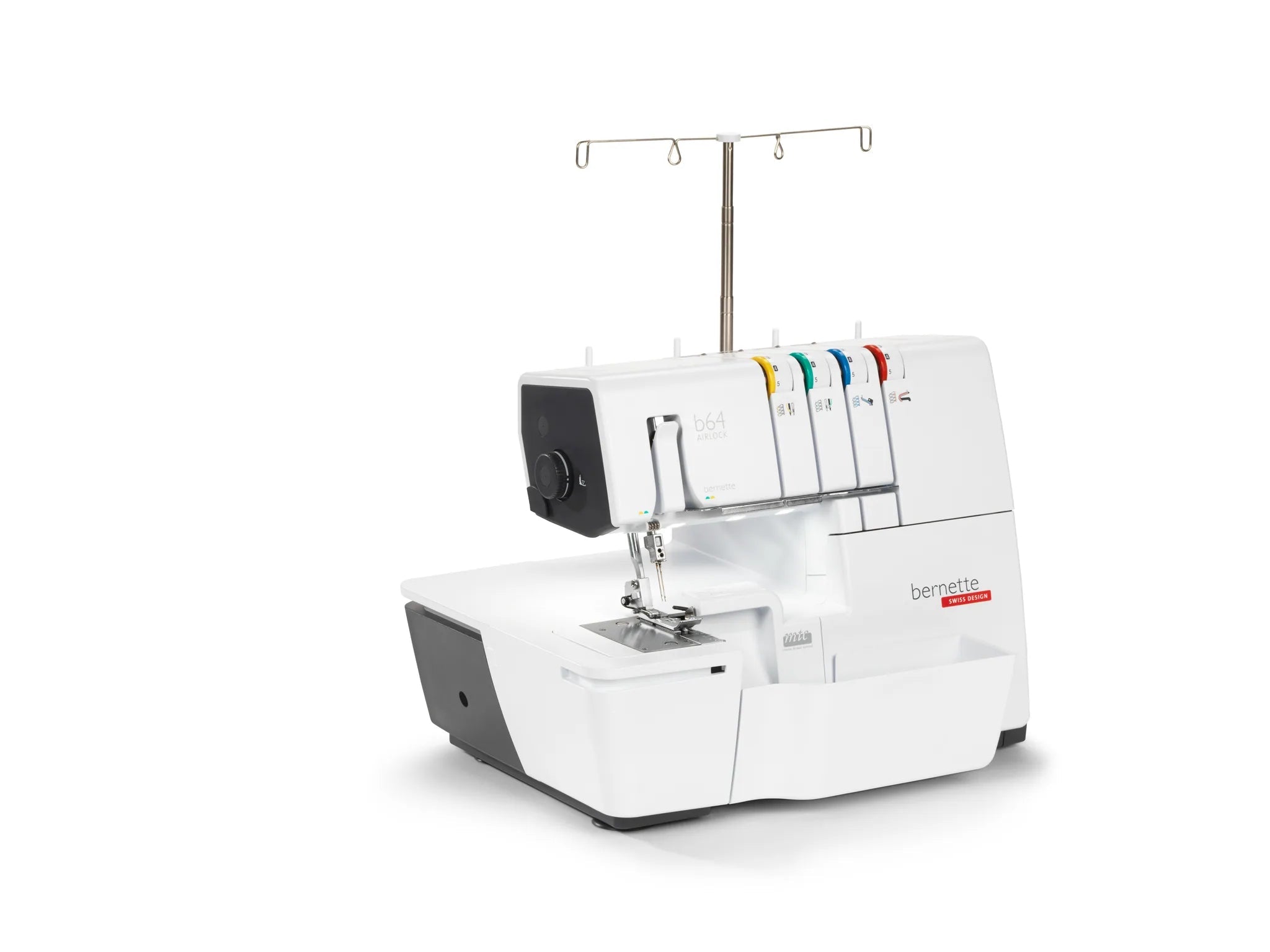 Surjeteuse bernette 64 AIRLOCK — vue trois quarts, bras libre