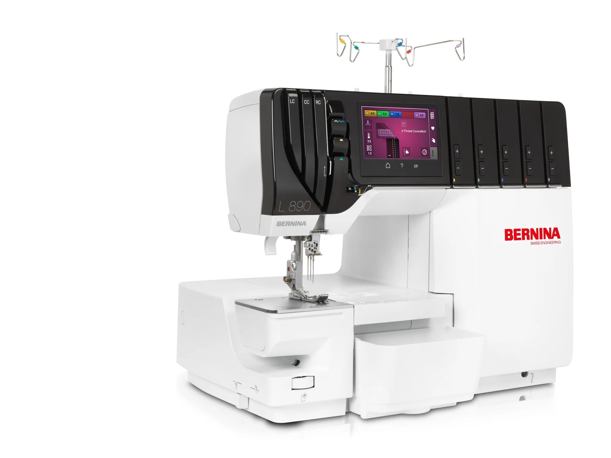 Surjeteuse-recouvreuse BERNINA L 890 — en atelier, bras libre