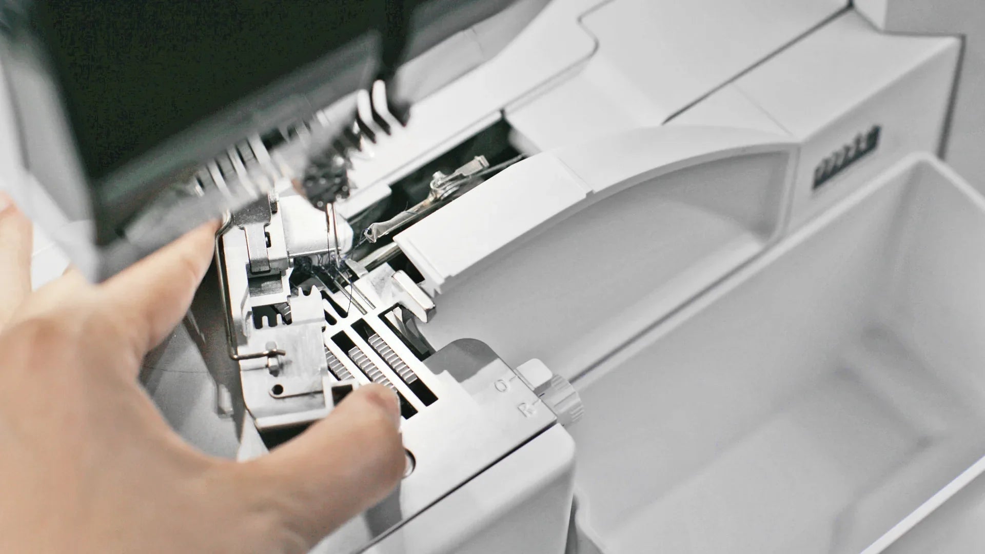 Surjeteuse-recouvreuse BERNINA L 890 — pied-de-biche
