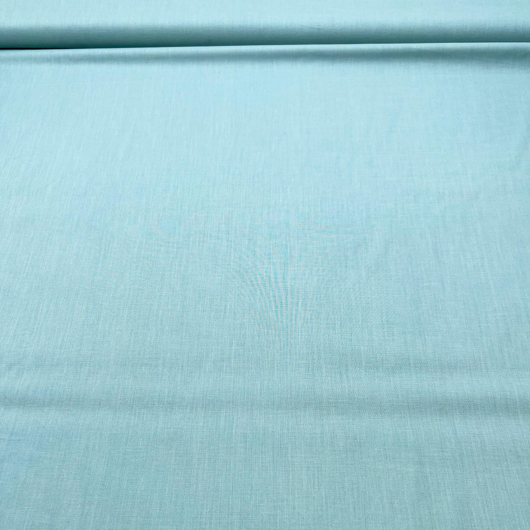 Tissu bio popeline de coton bleu claire