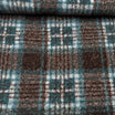 Tissu Bouclette à Carreaux Marron