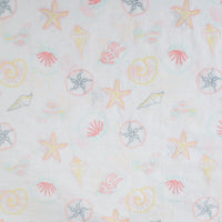 Tissu broderie anglaise coquillage