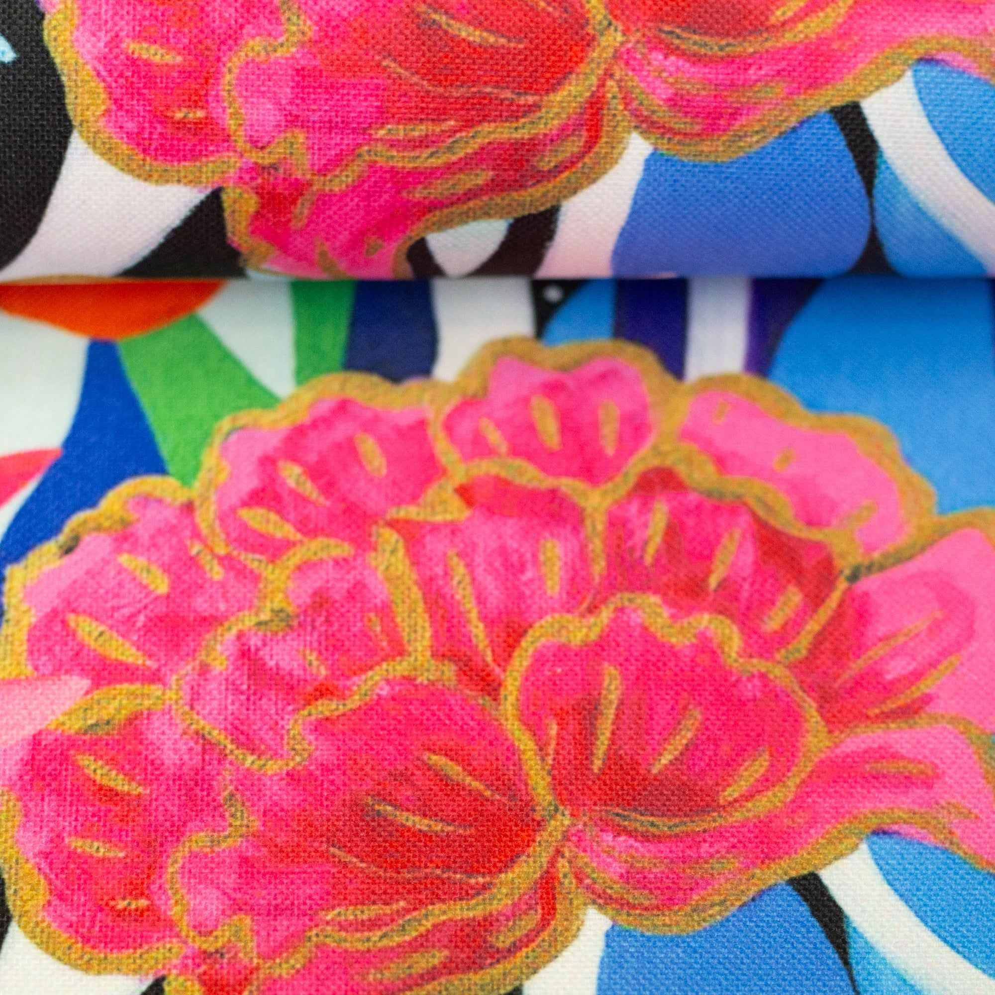 Tissu Canvas Anti-UV Extérieur Fleurs
