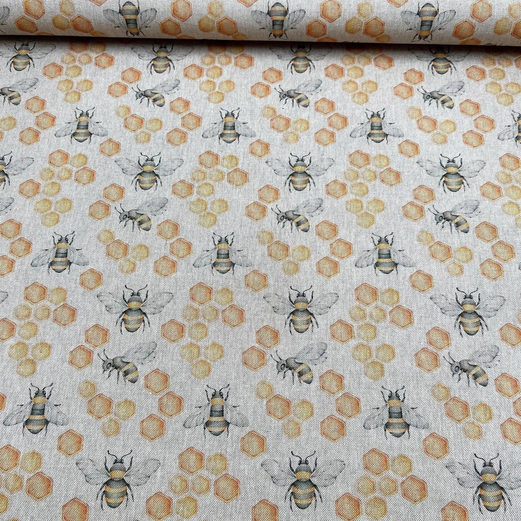 Tissu canvas Coton Abeille